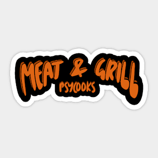 Meat and grill logo tshirt Sticker